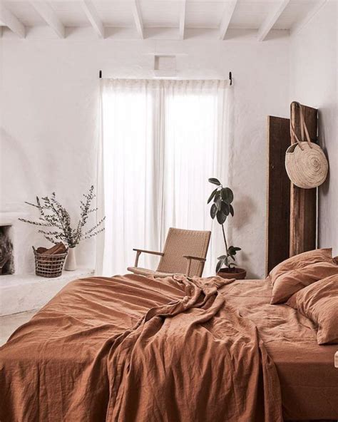 color home trend terracotta bedding | Bedroom design, Bedroom decor, Room inspiration