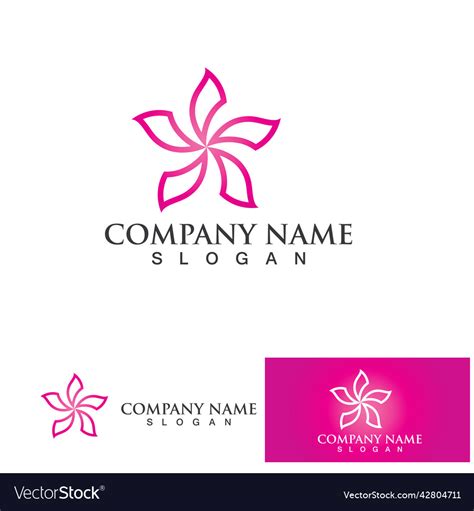 Flower logo design template Royalty Free Vector Image