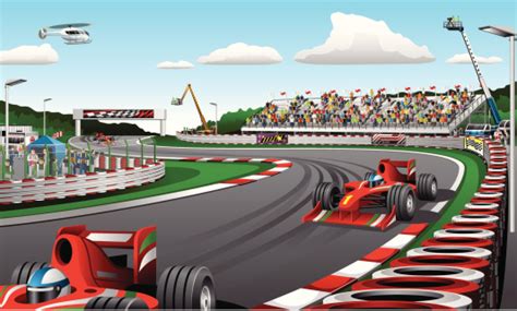 Formula One Racing Cars Illustration向量圖形及更多體育競賽圖片 - iStock