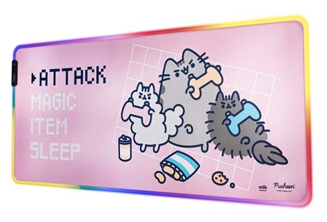 Buy Erik Official Pusheen XXL RGB Gaming Mouse Mat | LED Mouse Mat | 900x400x4 mm Non-Slip ...