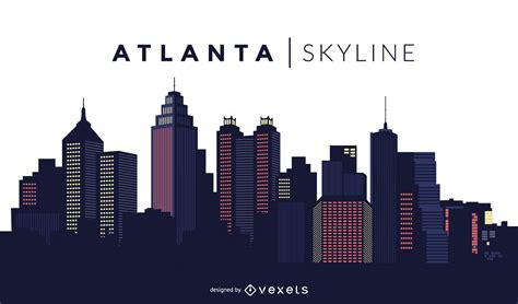 Atlanta Skyline Design Vector Download