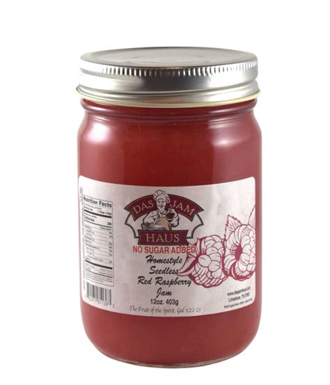 No Sugar Added Red Raspberry Seedless Jam | Das Jam Haus in Limestone