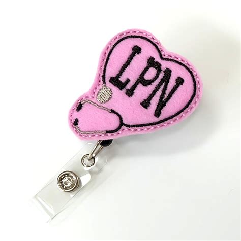 LPN Nurse Badge Clips Cute Badge Reels Stethoscope - Etsy