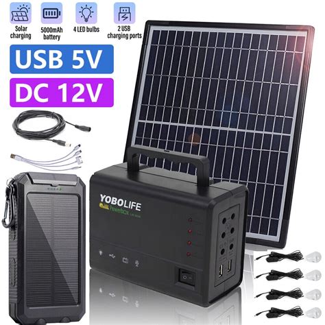 Portable Generator Solar Panel Kit with Battery Charger and Power Bank ...