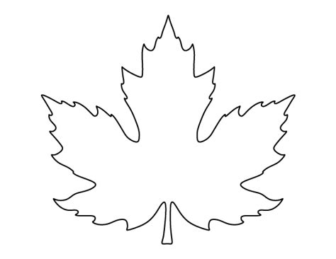 Printable Large Maple Leaf Template