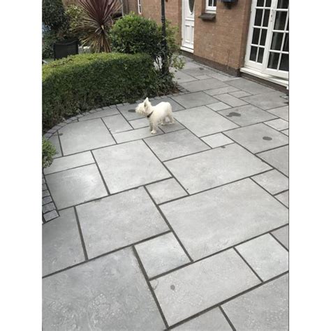 Grey Limestone Sawn Edge Calibrated 900x600 Paving Slabs - 18m² Pack - 1st Class Supplier of ...