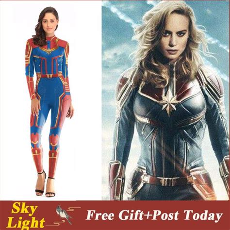 Women Girls Movie Version Captain Marvel Cosplay Costume | Lazada PH