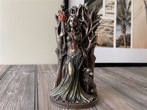 Greek Goddess Triple Moon Hecate Statue - Etsy