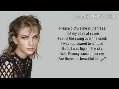 Taylor Swift - Seven lyrics - YouTube