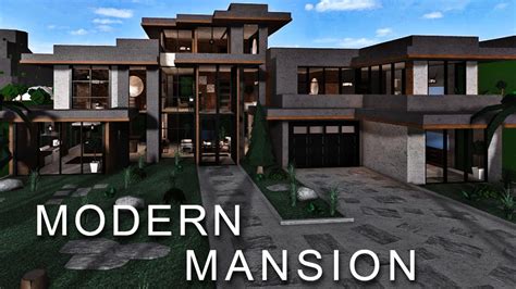 Mega Modern Mansion 200k| No Large Plot| ROBLOX bloxburg - YouTube