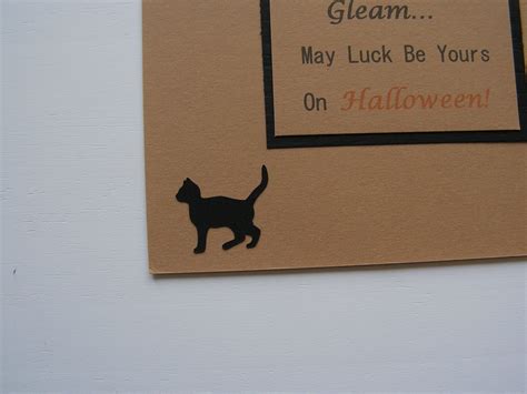 Halloween Card Halloween Cat Card Happy Halloween Card - Etsy