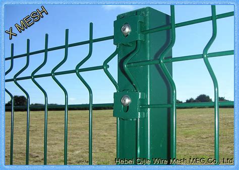 Green Powder Coated Wire Mesh Fence Panels Perimeter Coated Welded Wire Fence Steel