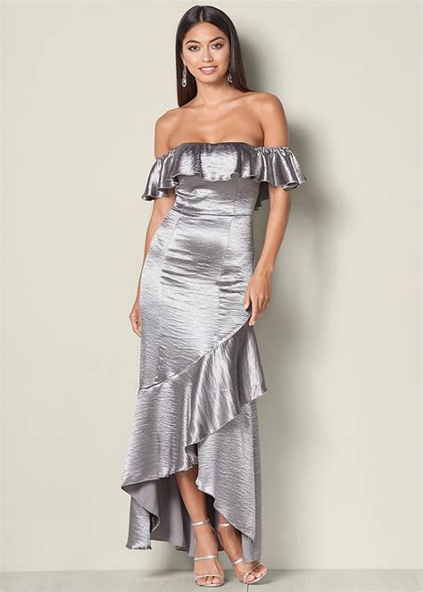 Venus dress ruffle detail long dress - Watertown Top Latin Competition