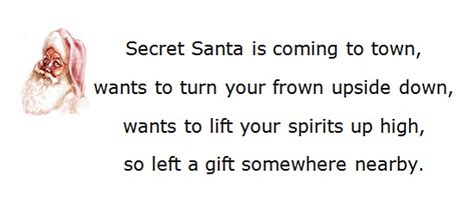 Secret Santa Poems, Clever Sayings