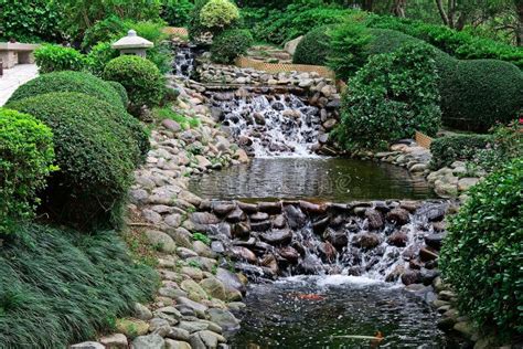 Waterfall In Japanese Garden Stock Photography - Image: 11389692