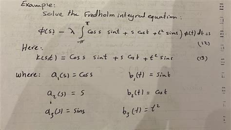 Solved प Example: solve the Fredholm integral equation: $(5! | Chegg.com