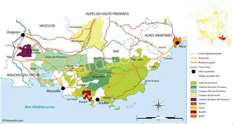 France Map of Vineyards Wine Regions