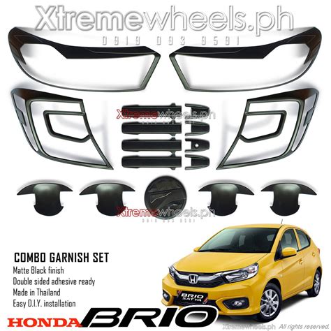 HONDA BRIO 2019-2021 Thailand Combo Matte Black Cover ( Brio Garnish ...