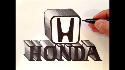 How to Draw the Honda Logo 3D - YouTube