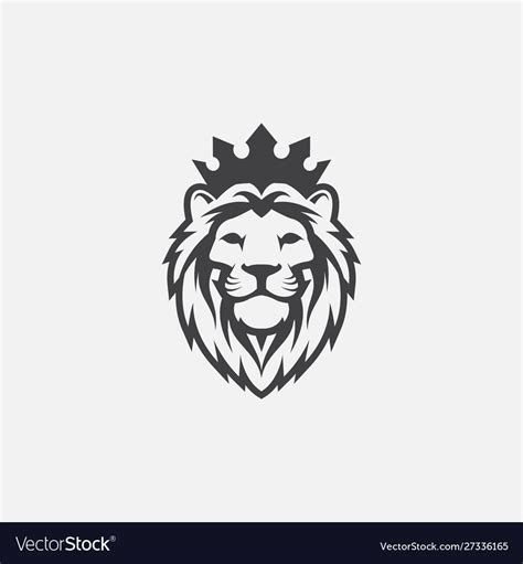 Lion logo icon lion head logo Royalty Free Vector Image