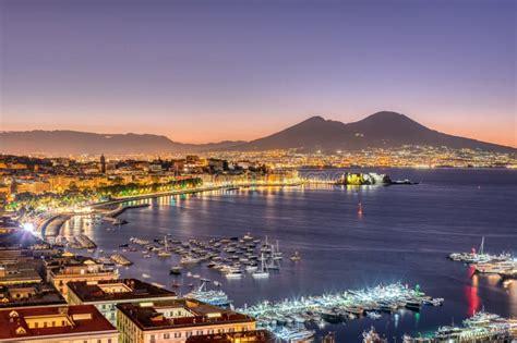 The Gulf of Naples with Mount Vesuvius Stock Image - Image of napoli, morning: 163411725