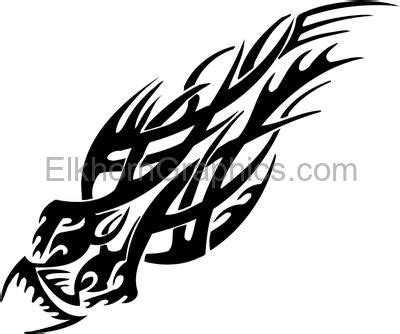 Tribal Animal Flame Sticker 2 - Tribal Flame Stickers | Elkhorn Graphics LLC