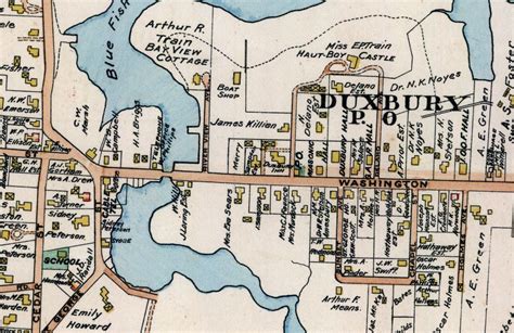 1903 Map of Duxbury Poster - Duxbury Rural and Historical Society