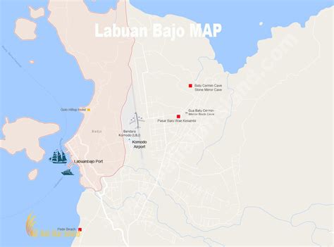 Labuan Bajo Map the Komodo National Park Tourism Maps