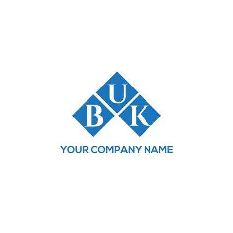 BUK letter logo design on white background. BUK creative initials ...