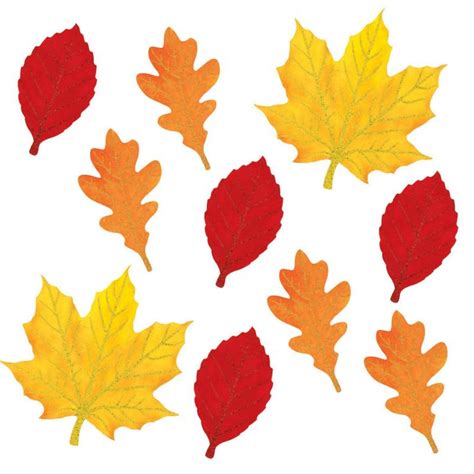 Mini Glitter Leaves Cutouts Assortment (10 count) [Party Themes - Party Supply] - In Stock ...