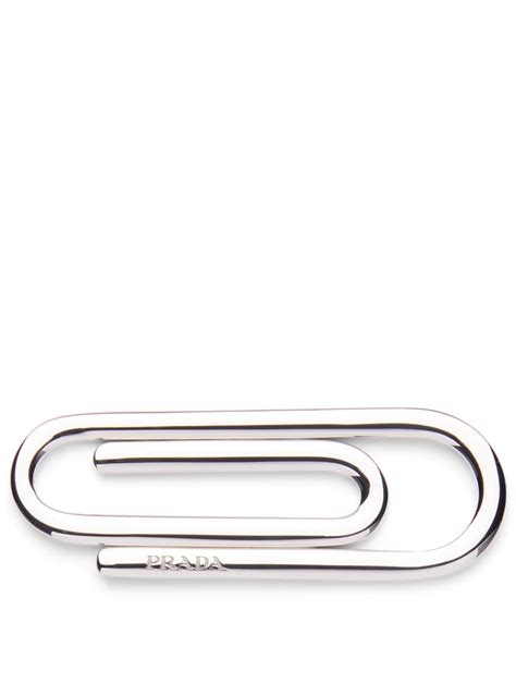 PRADA Sterling Silver Paperclip Money Clip | Holt Renfrew