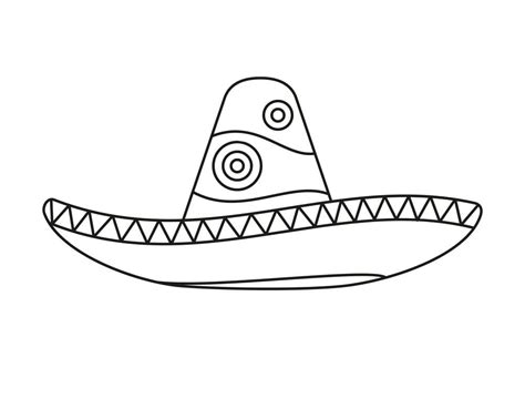 Nice Mexican Sombrero Coloring Page - Free Printable Coloring Pages for ...