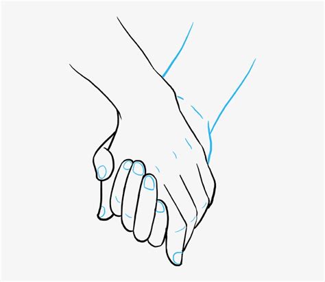 How To Draw Holding Hands - Hands Holding How To Draw - 680x678 PNG Download - PNGkit