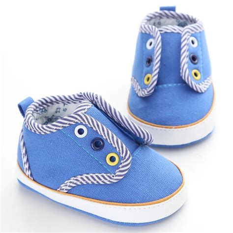 Blue Baby Shoes Branded Boy Girls Infant Sports Sneakers Soft Sole Kids Booties Toddler Boots ...