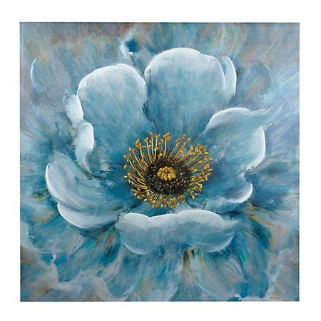 Blue Flower Canvas Art Print | Flower canvas art, Blue flower painting, Flower art