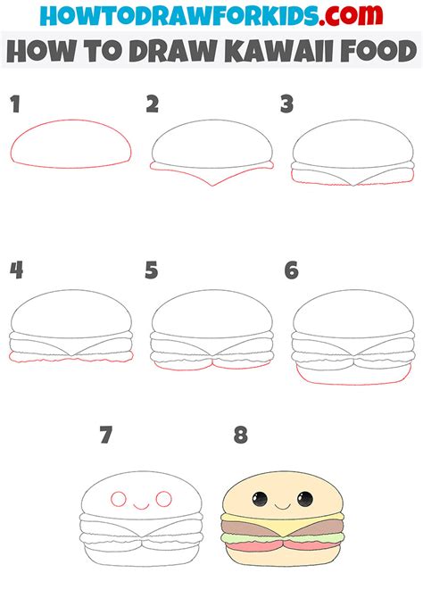 How to Draw Kawaii Food - Easy Drawing Tutorial For Kids