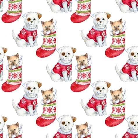 Christmas Dog & Cat Background Free Stock Photo - Public Domain Pictures