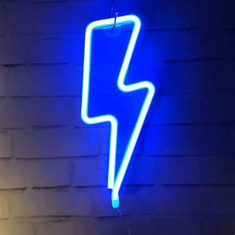 Blue Neon Lightning Bolt | Blue neon lights, Light blue aesthetic, Blue wallpaper iphone