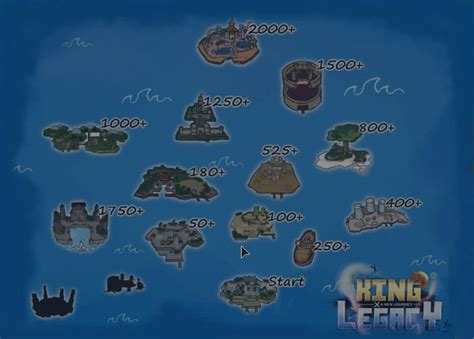 King Legacy Map - Islands & Seas