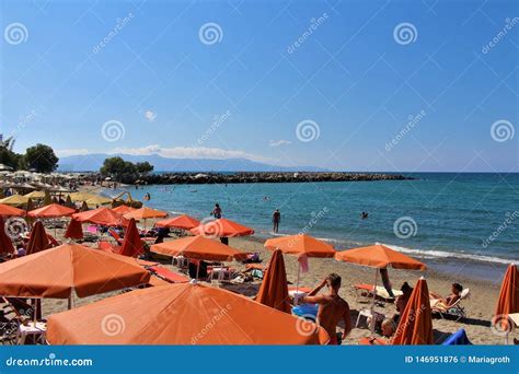 On the Beach of Platanias in Crete Editorial Photo - Image of greeks, calmly: 146951876