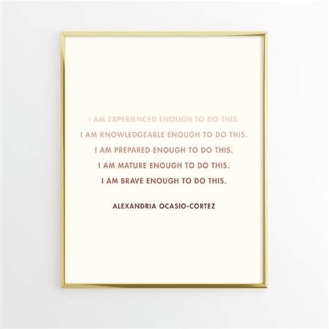 AOC Print Alexandria Ocasio Cortez Wall Art Inspirational | Etsy