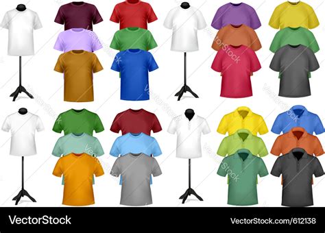 Color t-shirt design template Royalty Free Vector Image