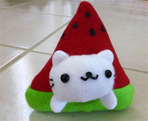 Nyanko Kitty Watermelon Plush by razzmicstrawberry on deviantART