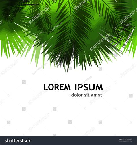 Background Palm Leaves Vector Stock Vector (Royalty Free) 374920033 ...