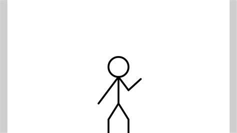 A person waving stick figure animation - YouTube