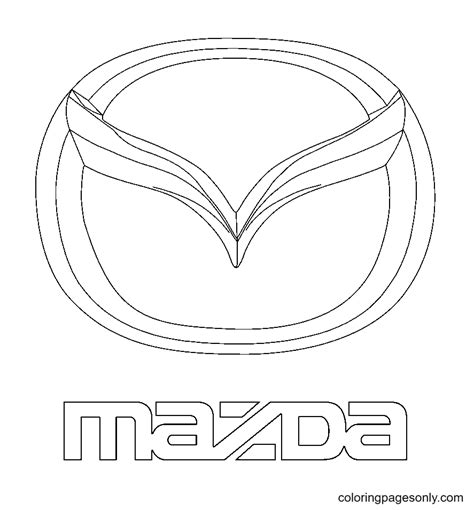 Mazda Logo Coloring Page Logo Coloring Page Page For Kids And Adults - Coloring Home