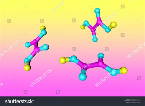 Molecular Structure Oxalic Acid Colorless Crystalline Stock ...