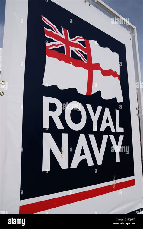 Sign with Royal Navy logo. EDITORIAL USE ONLY Stock Photo - Alamy