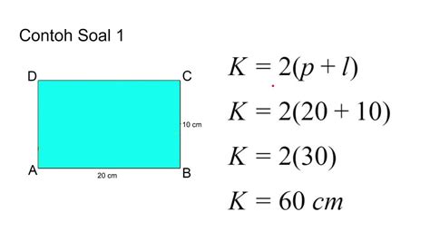 Cara Menghitung Luas Dan Keliling Persegi Panjang Beserta Contoh ...