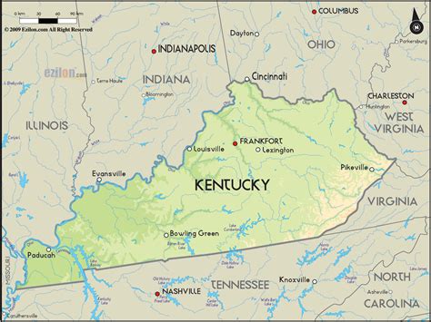 Map of Kentucky - ToursMaps.com